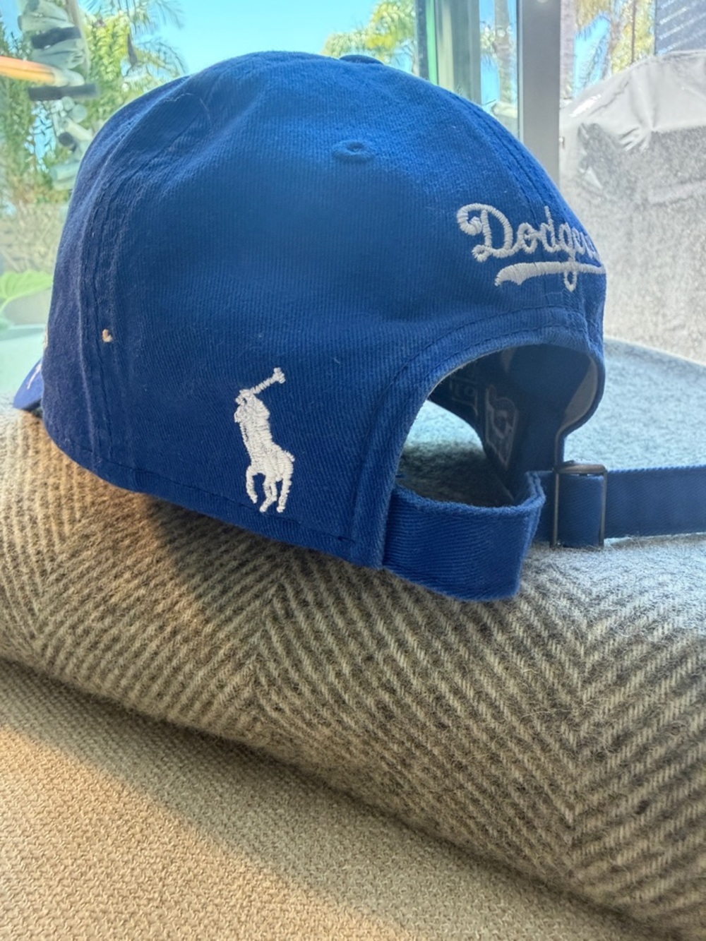 Ralph Lauren Royal Blue LA Baseball Cap with White Embroidery - Picture 5 of 6